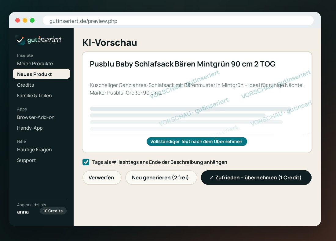 KI schreibt – du prüfst